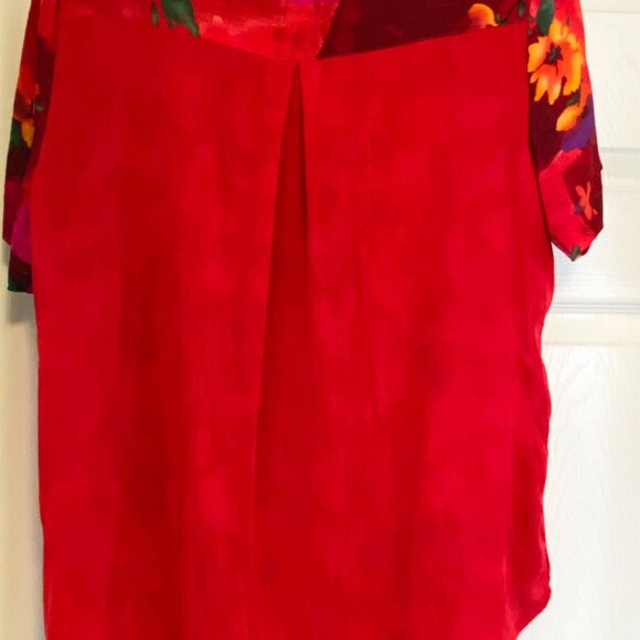 Vintage 80s Sleeveless Red Dress w/Slit, size Lg, and Matching Jacket, Size Med - Picture 10 of 11